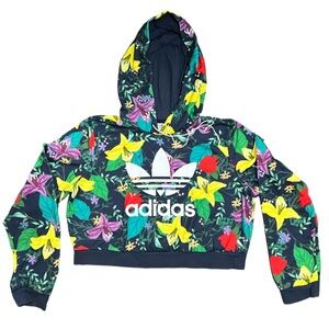 Adidas graphic blossom of life cropped hoodie